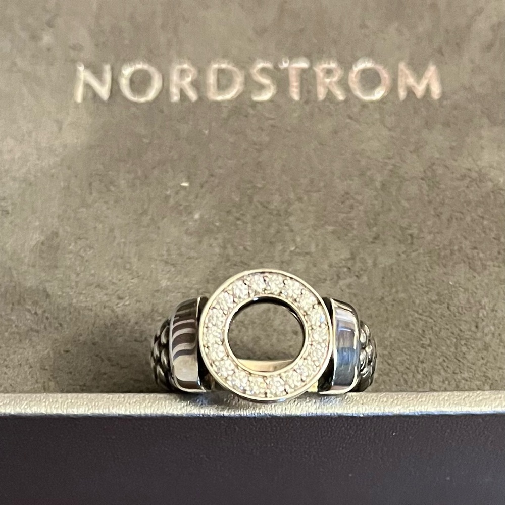 Lagos Silver Diamond Ring